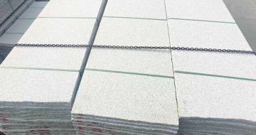 锦州芝麻白毛板，石材毛板