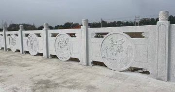 锦州芝麻白河道栏杆 石材栏杆