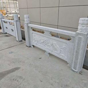 锦州芝麻白河道栏杆 石材栏杆