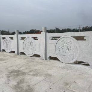 锦州芝麻白河道栏杆 石材栏杆