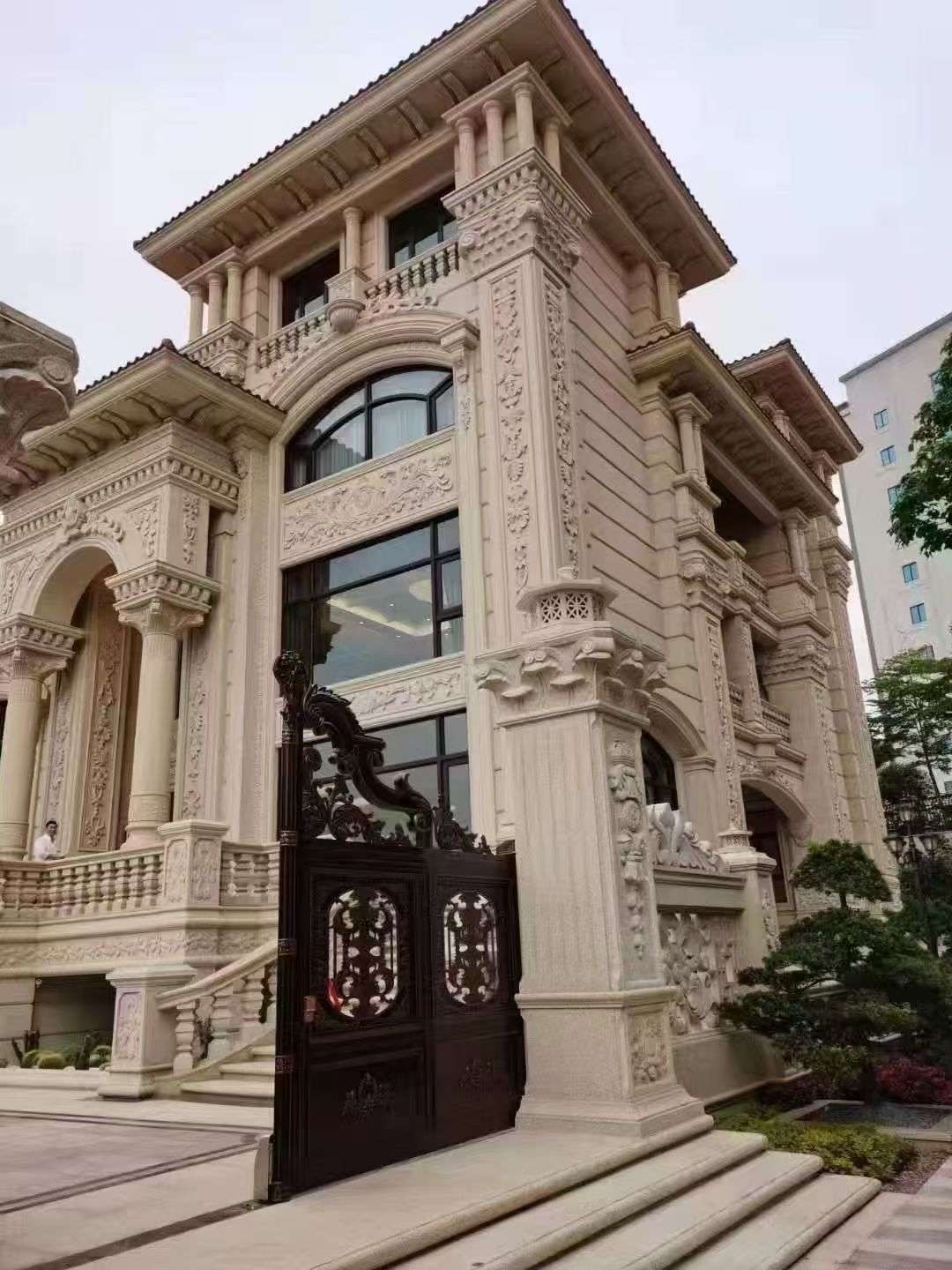 锦州黄金麻别墅外墙异形定制
