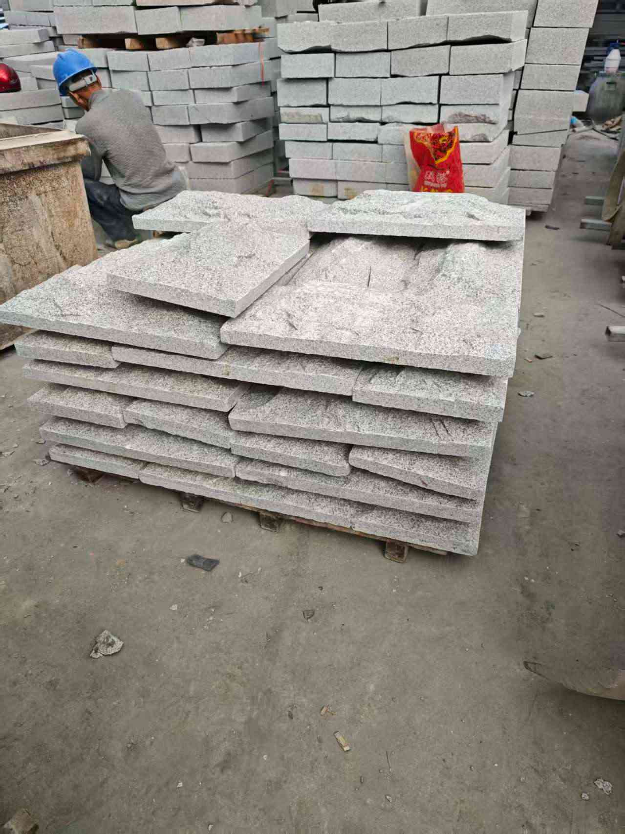 锦州芝麻白蘑菇石，自然面