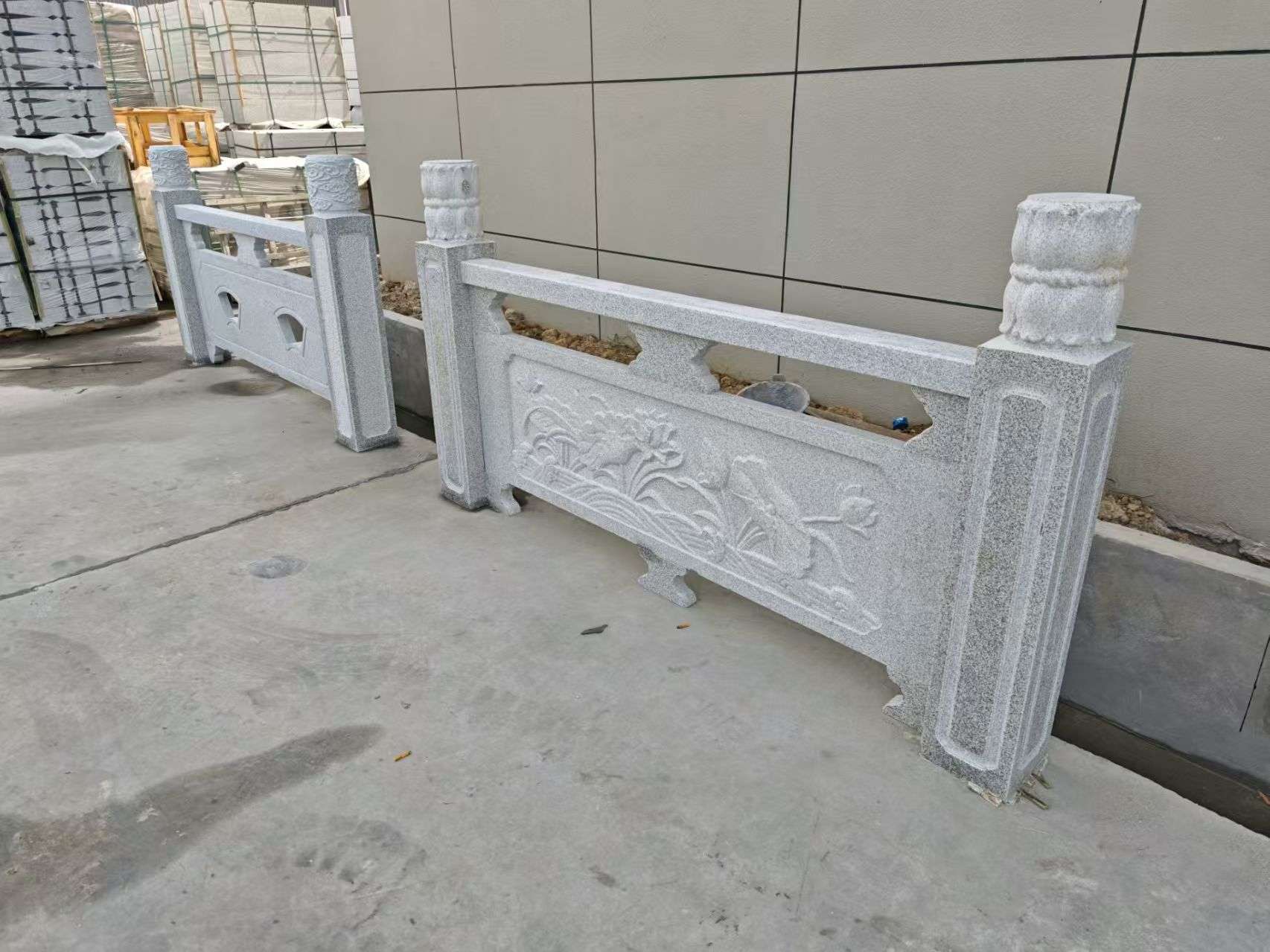 锦州芝麻白河道栏杆 石材栏杆